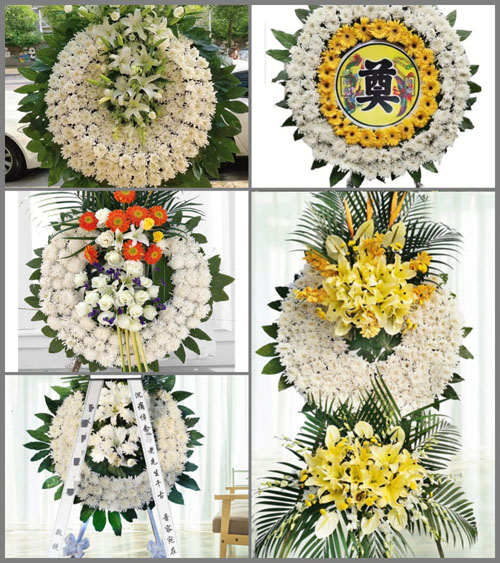 安徽安庆市潜山县五庙乡杨畈村花圈速递